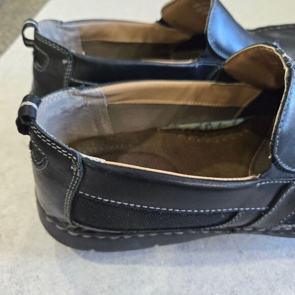 ? Clarks XTR Men’s Size 11.5 Black Slip On Leather Oxford Comfort Black main image 7